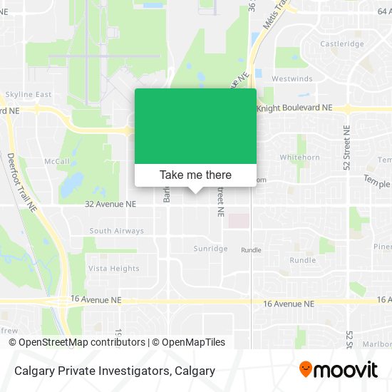 Calgary Private Investigators map