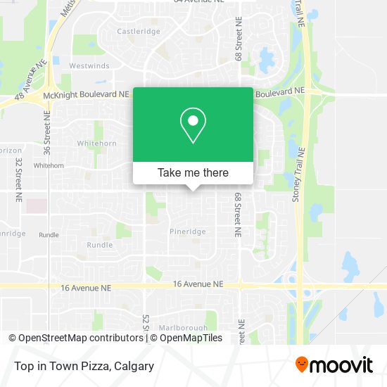 Top in Town Pizza map