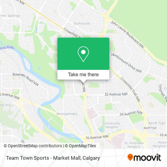 Team Town Sports - Market Mall map