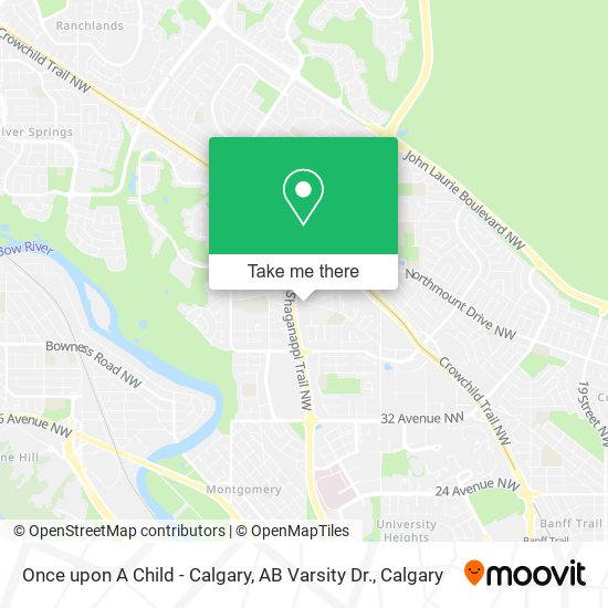 Once upon A Child - Calgary, AB Varsity Dr. map