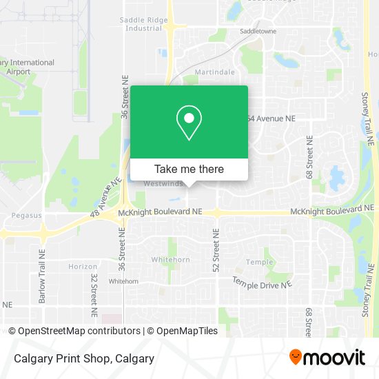 Calgary Print Shop map