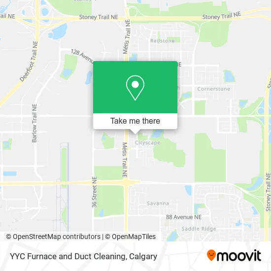 YYC Furnace and Duct Cleaning map