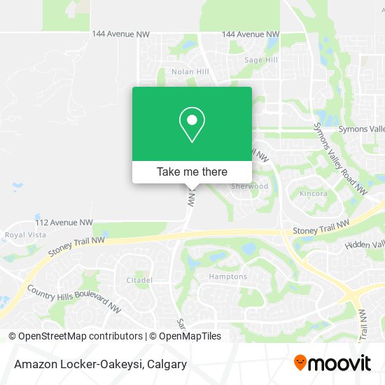 Amazon Locker-Oakeysi map