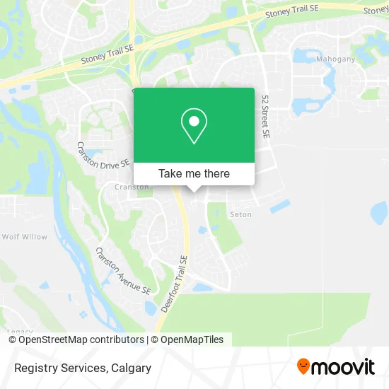 Registry Services map