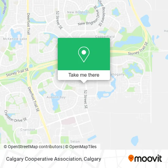 Calgary Cooperative Association map