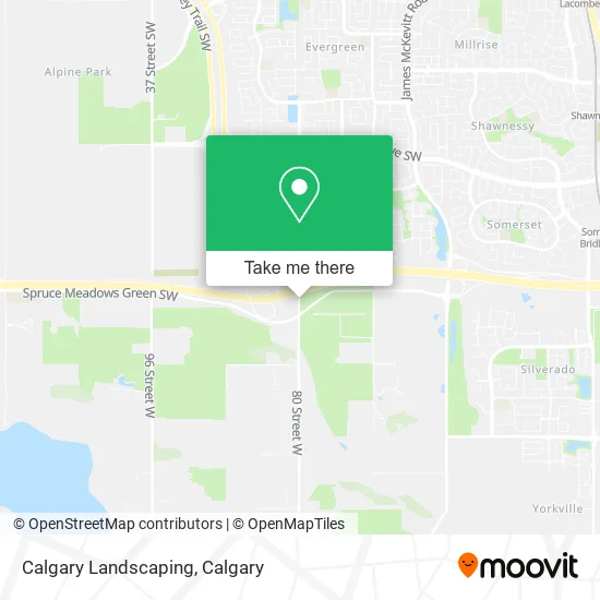 Calgary Landscaping map