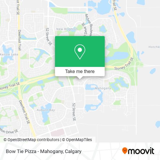 Bow Tie Pizza - Mahogany map