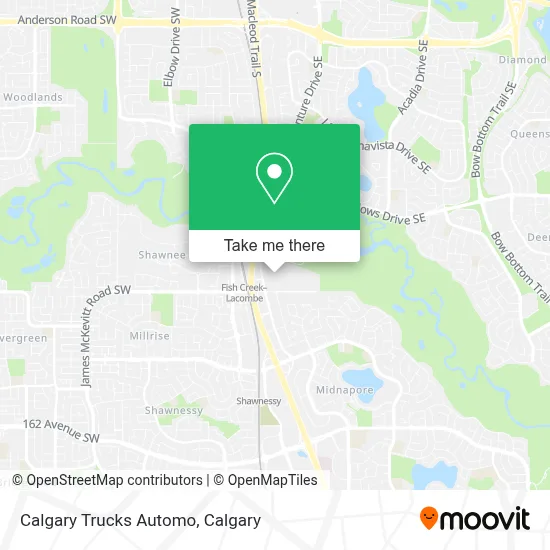 Calgary Trucks Automo map