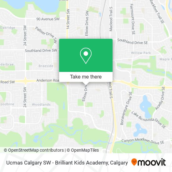 Ucmas Calgary SW - Brilliant Kids Academy map