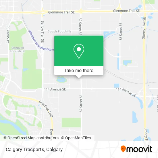 Calgary Tracparts map