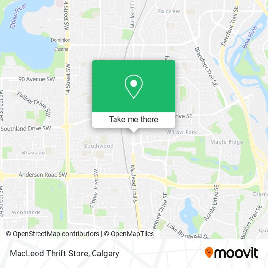 MacLeod Thrift Store map
