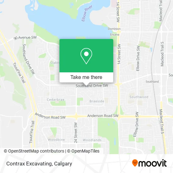 Contrax Excavating map