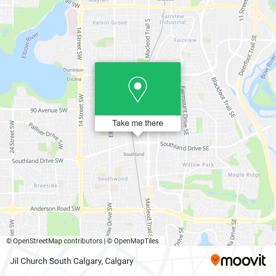 Jil Church South Calgary map