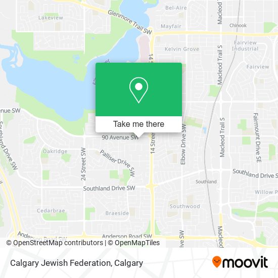 Calgary Jewish Federation map