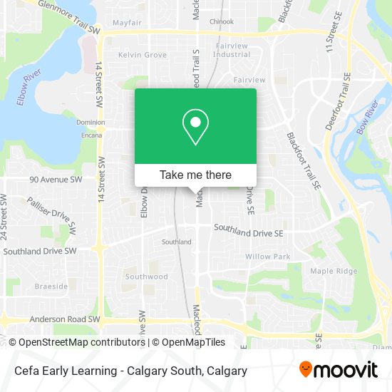 Cefa Early Learning - Calgary South map