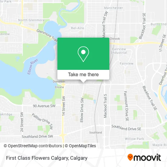 First Class Flowers Calgary map