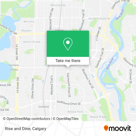 Rise and Dine map
