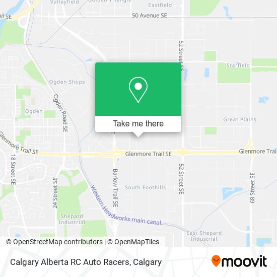 Calgary Alberta RC Auto Racers map