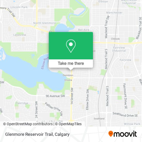 Glenmore Reservoir Trail map