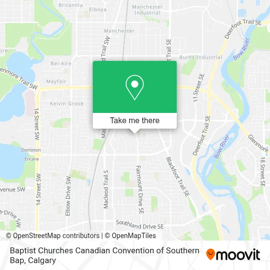 Baptist Churches Canadian Convention of Southern Bap map