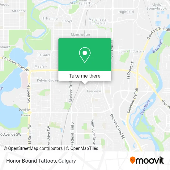 Honor Bound Tattoos map