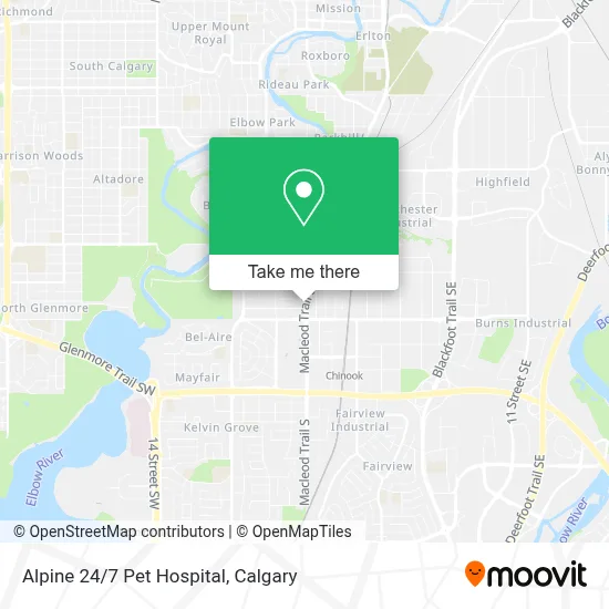 Alpine 24/7 Pet Hospital map