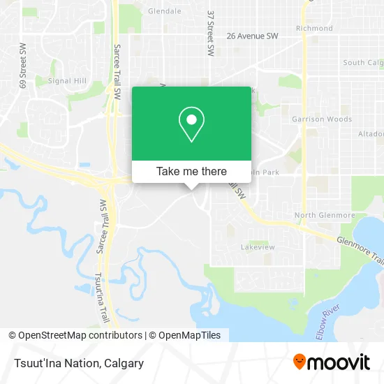 Tsuut'Ina Nation map