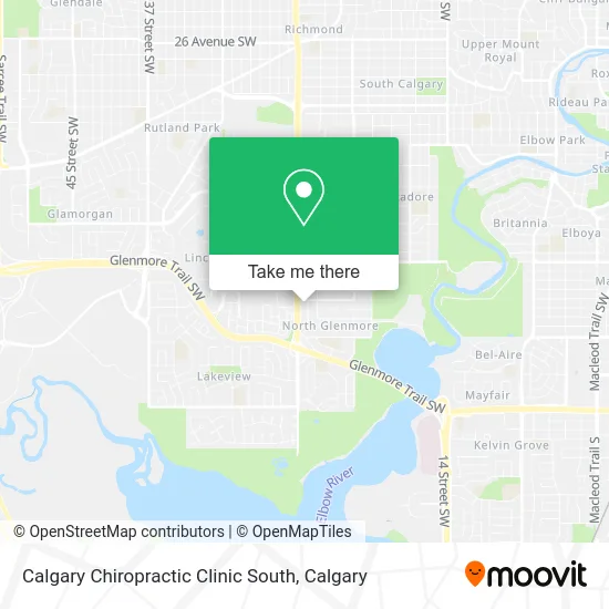 Calgary Chiropractic Clinic South map