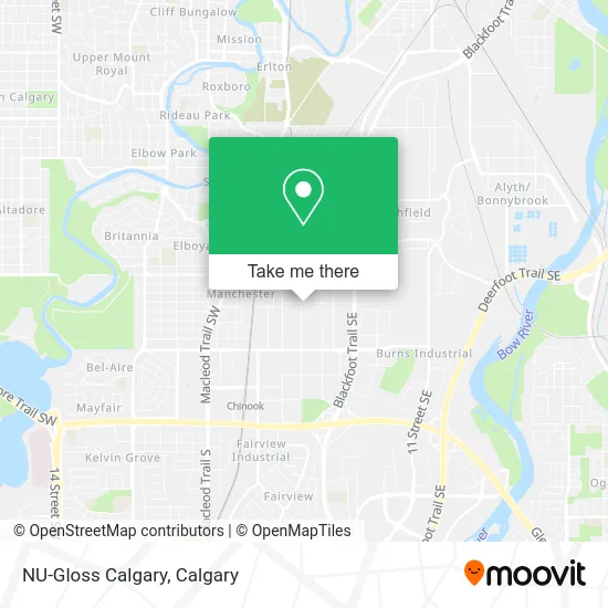NU-Gloss Calgary map