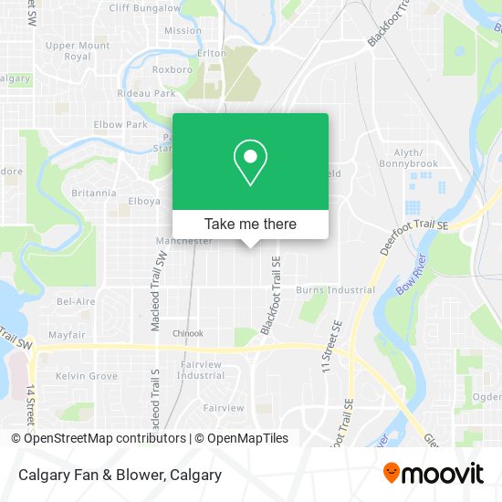 Calgary Fan & Blower map