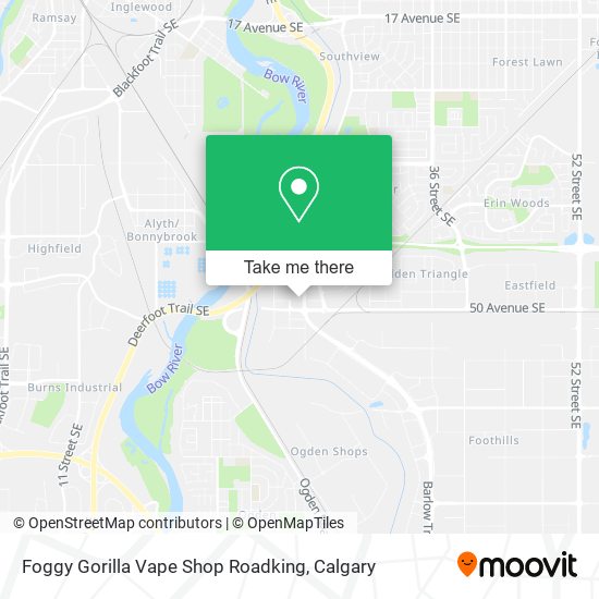Foggy Gorilla Vape Shop Roadking map