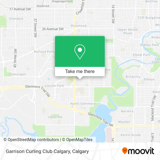 Garrison Curling Club Calgary map