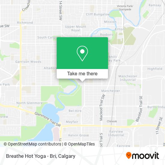Breathe Hot Yoga - Bri map