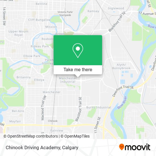 Chinook Driving Academy map