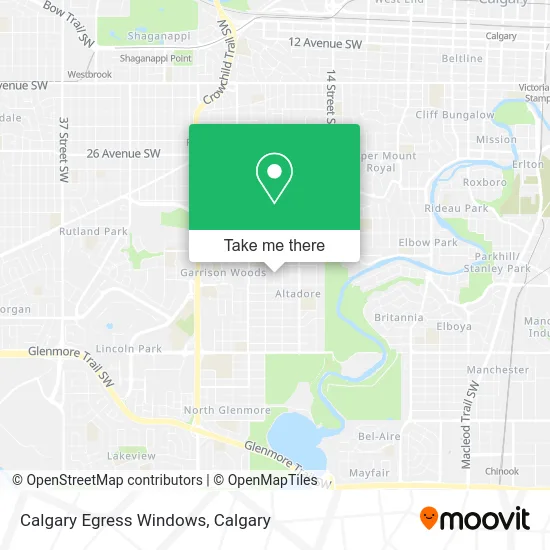 Calgary Egress Windows map