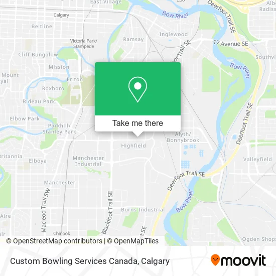 Custom Bowling Services Canada map