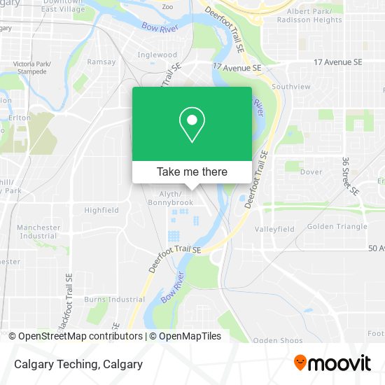Calgary Teching map