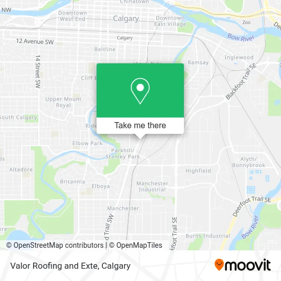 Valor Roofing and Exte map