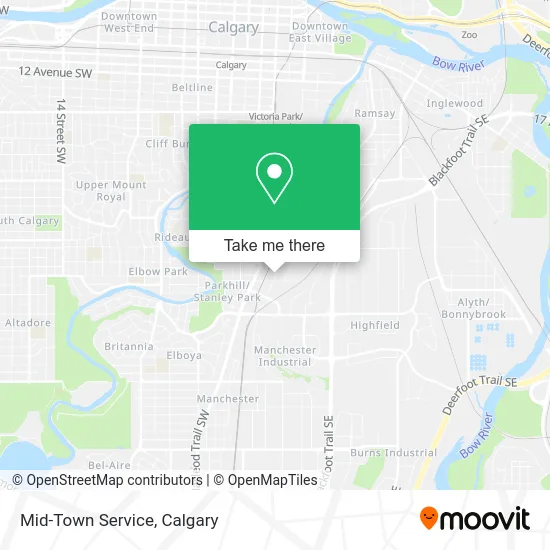 Mid-Town Service map