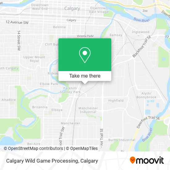 Calgary Wild Game Processing map