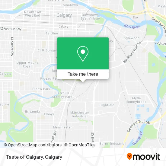 Taste of Calgary map