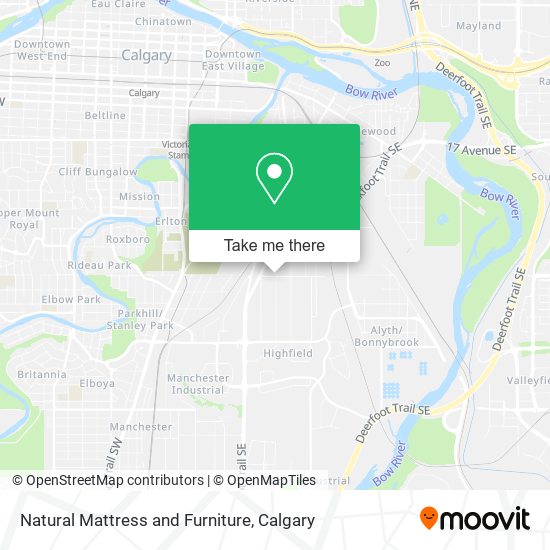 Natural Mattress and Furniture map