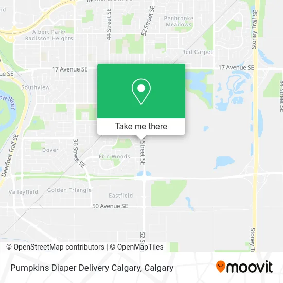 Pumpkins Diaper Delivery Calgary map