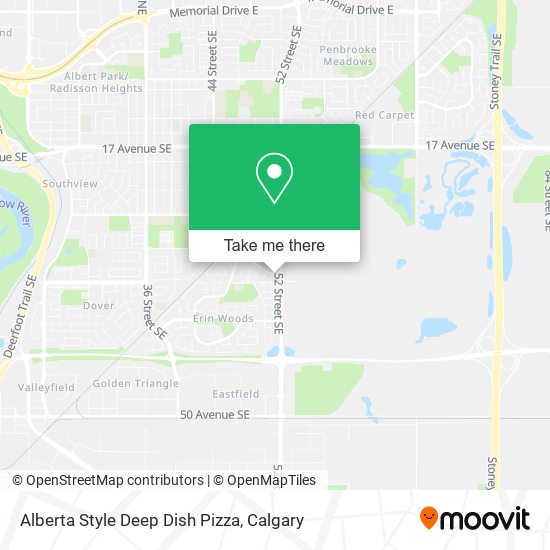 Alberta Style Deep Dish Pizza map
