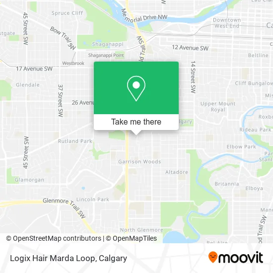 Logix Hair Marda Loop map