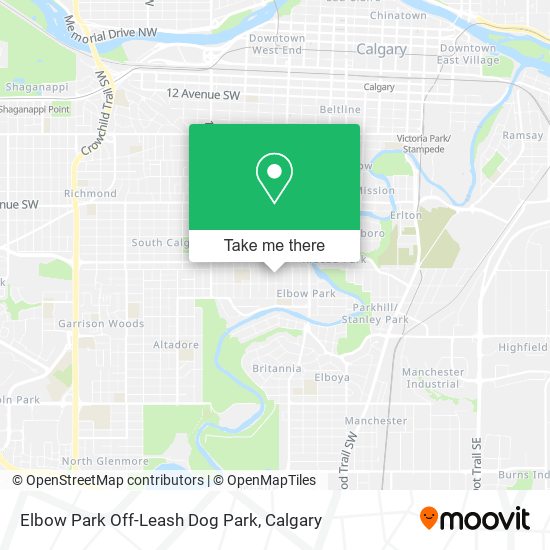 Elbow Park Off-Leash Dog Park map