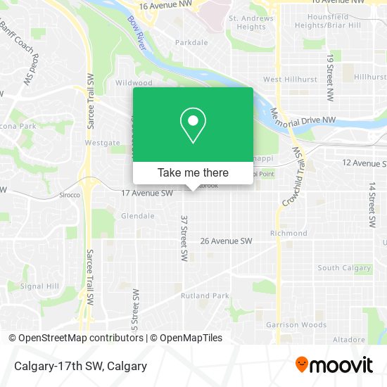 Calgary-17th SW map