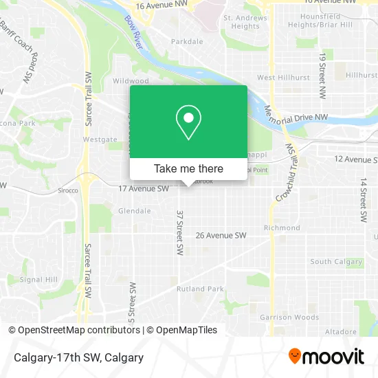Calgary-17th SW map