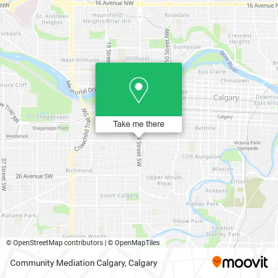 Community Mediation Calgary map