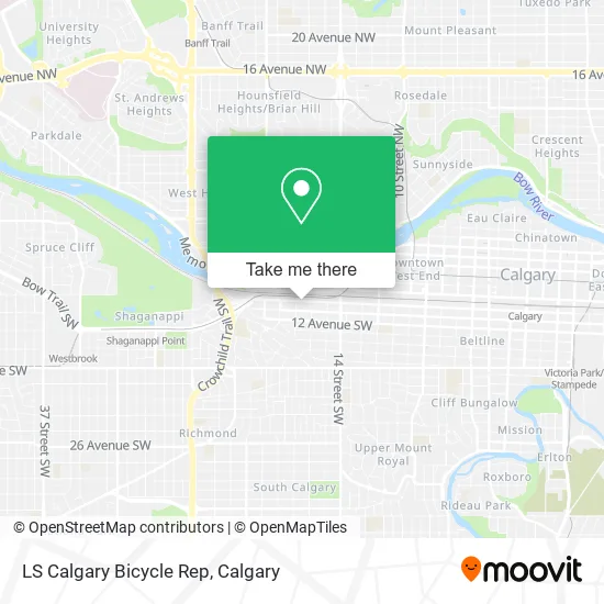 LS Calgary Bicycle Rep map